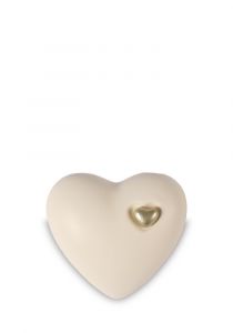 UE-HERZ-S-02 | Herz Memory - dia 16cm - Sandbeige Gold