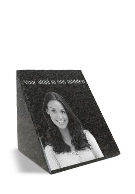 PFR4LP | Marlin + Texte + Photo au laser personne | 10x10x14cm